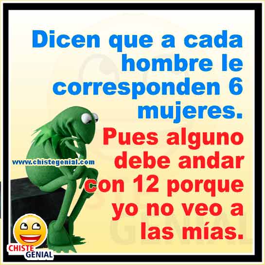 Chistes de hombres - A cada hombre le corresponden 6 mujeres