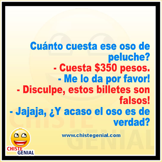 Chistes cortos - ¿ Cuánto cuesta ese oso de peluche ? Chistes cortos - ¿ Cuánto cuesta ese oso de peluche ?