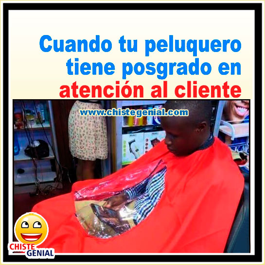 Chistes cortos - Cuando tu peluquero tiene posgrado Chistes cortos - Cuando tu peluquero tiene posgrado