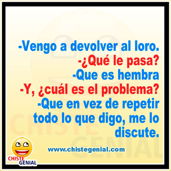 Chistes cortos de animales - Vengo a devolver el loro. Chistes cortos de animales - Vengo a devolver el loro.