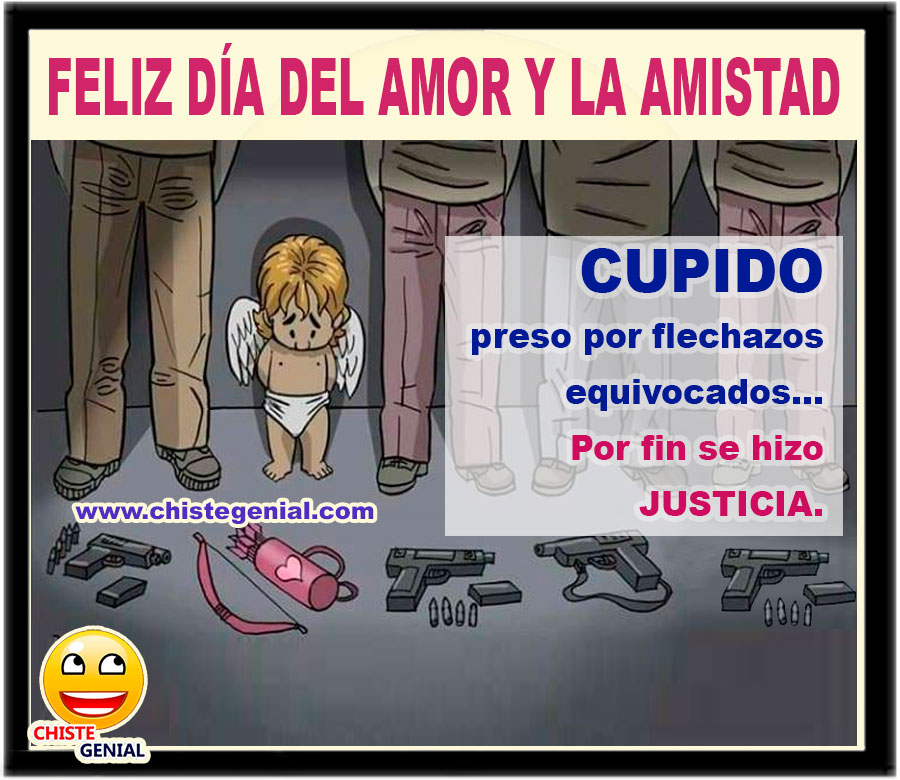 Cupido preso por flechazos equivocados, por fin se hizo justicia.