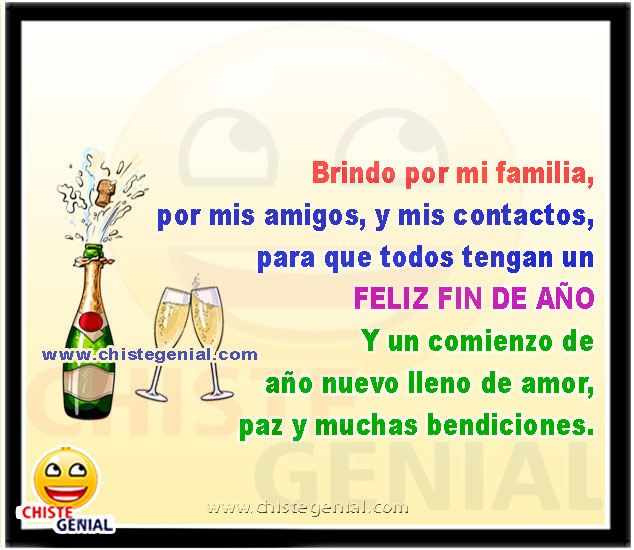 Brindo por mi familia - Feliz fin de Año Viejo