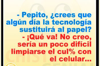 La tecnología sustituirá al papel - Chistes de Pepito