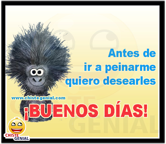 Antes de peinarme quiero desearles BUENOS DÍAS