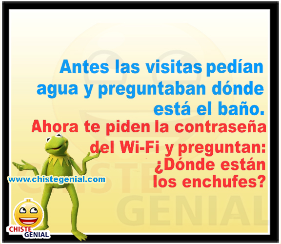 Chistes cortos buenos - Antes las visitas pedían agua 