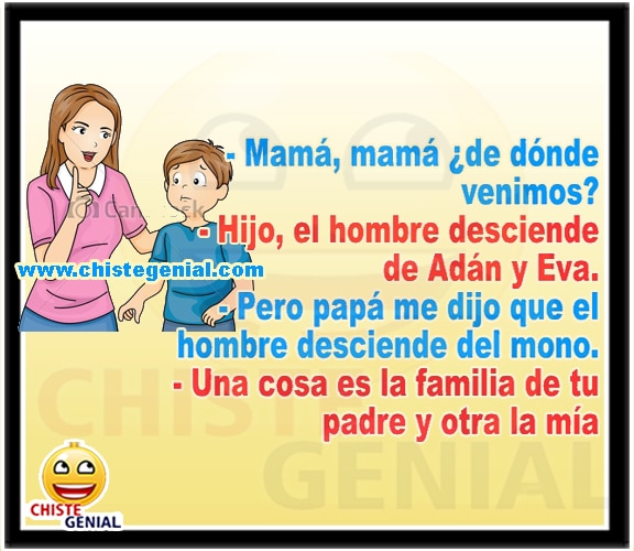 Chistes para niños - Mama, mamá ¿ de dónde venimos ? Chistes para niños - Mama, mamá ¿ de dónde venimos ?