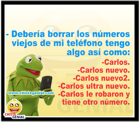 Chistes cortos - Debería borrar los números de mi teléfono