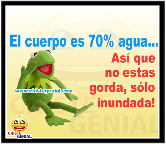 Chistes cortos buenos y divertidos - El cuerpo es 70% agua Chistes cortos buenos y divertidos - El cuerpo es 70% agua