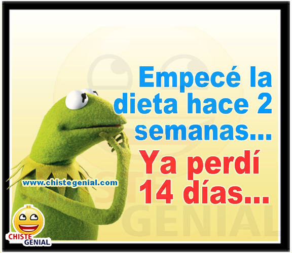 Chistes cortos buenos - Empecé la dieta hace 2 semanas Chistes cortos buenos - Empecé la dieta hace 2 semanas