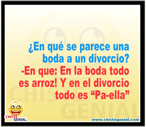 Chistes cortos - ¿ En qué se parece una boda a un divorcio ? Chistes cortos - ¿ En qué se parece una boda a un divorcio ?