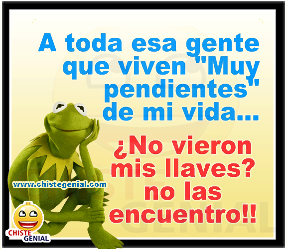 Chistes cortos - Gente que viven muy pendientes de mi vida Chistes cortos - Gente que viven muy pendientes de mi vida