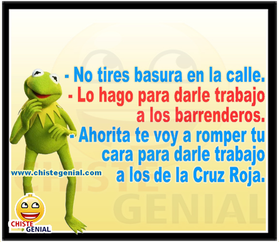 Chistes cortos divertidos - No tires basura a la calle.