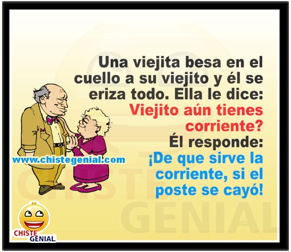 Chistes de ancianos - Una viejita besa en el cuello a su viejito