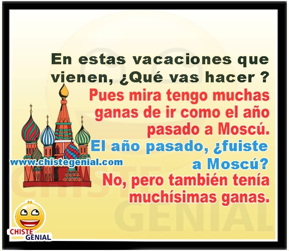 Chistes cortos - En estas vacaciones que vienen, ¿que vas hacer ? Chistes cortos - En estas vacaciones que vienen, ¿que vas hacer ?