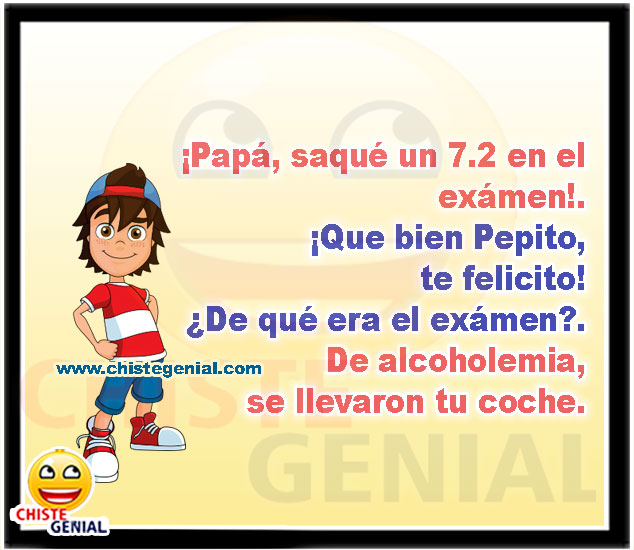 ¿De qué era el exámen?. - Chistes de pepito