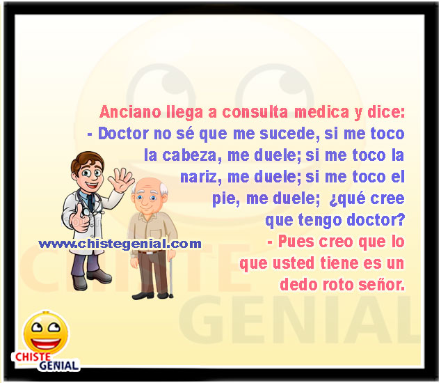 Anciano llega a consulta médica - Chistes de ancuianos