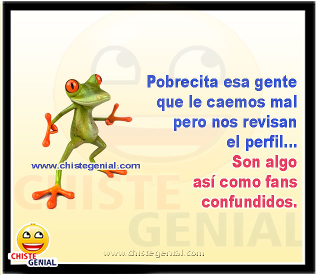 Pobrecita esa gente que le caemos mal pero nos revisan el perfil... - Chistes cortos
