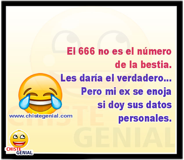 El 666 no es el número de la bestia. - Chistes cortos de parejas