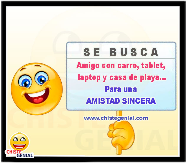 Se busca amigo con carro - Chistes de amistad