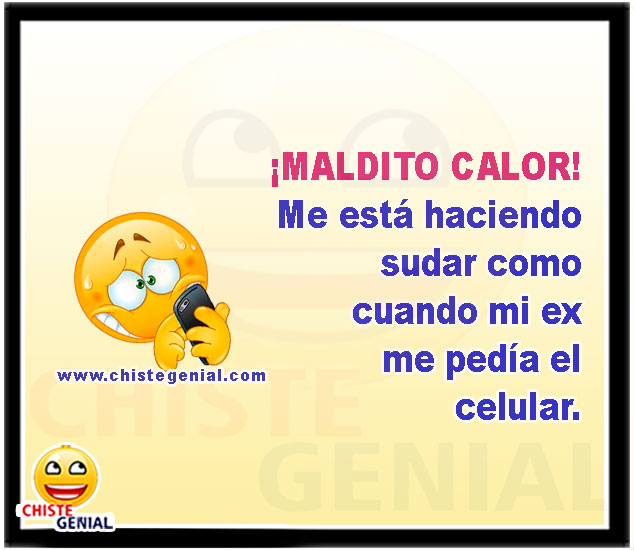 ¡MALDITO CALOR! Me está haciendo sudar como cuando mi ex me pedía el celular.