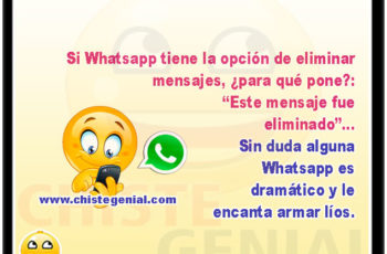 Si Whatsapp tiene la opción de eliminar mensajes, ¿para qué pone?: “Este mensaje fue eliminado”... Sin duda alguna Whatsapp es dramático y le encanta armar líos.