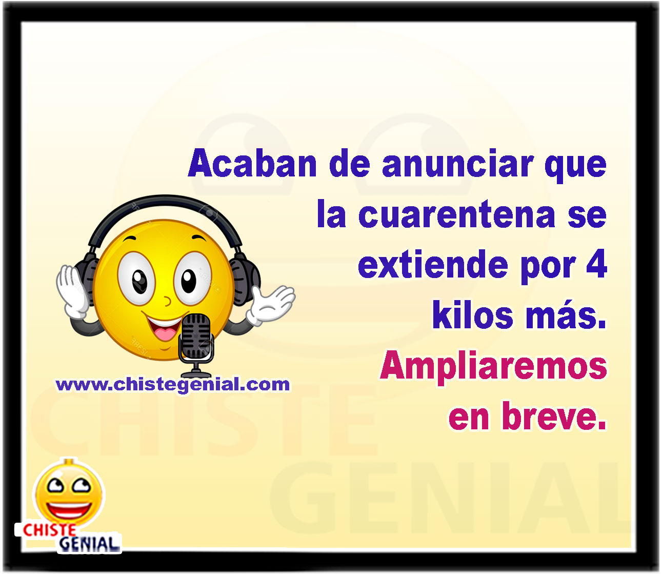 Acaban de anunciar que la cuarentena se extiende por 4 kilos más. Ampliaremos en breve.