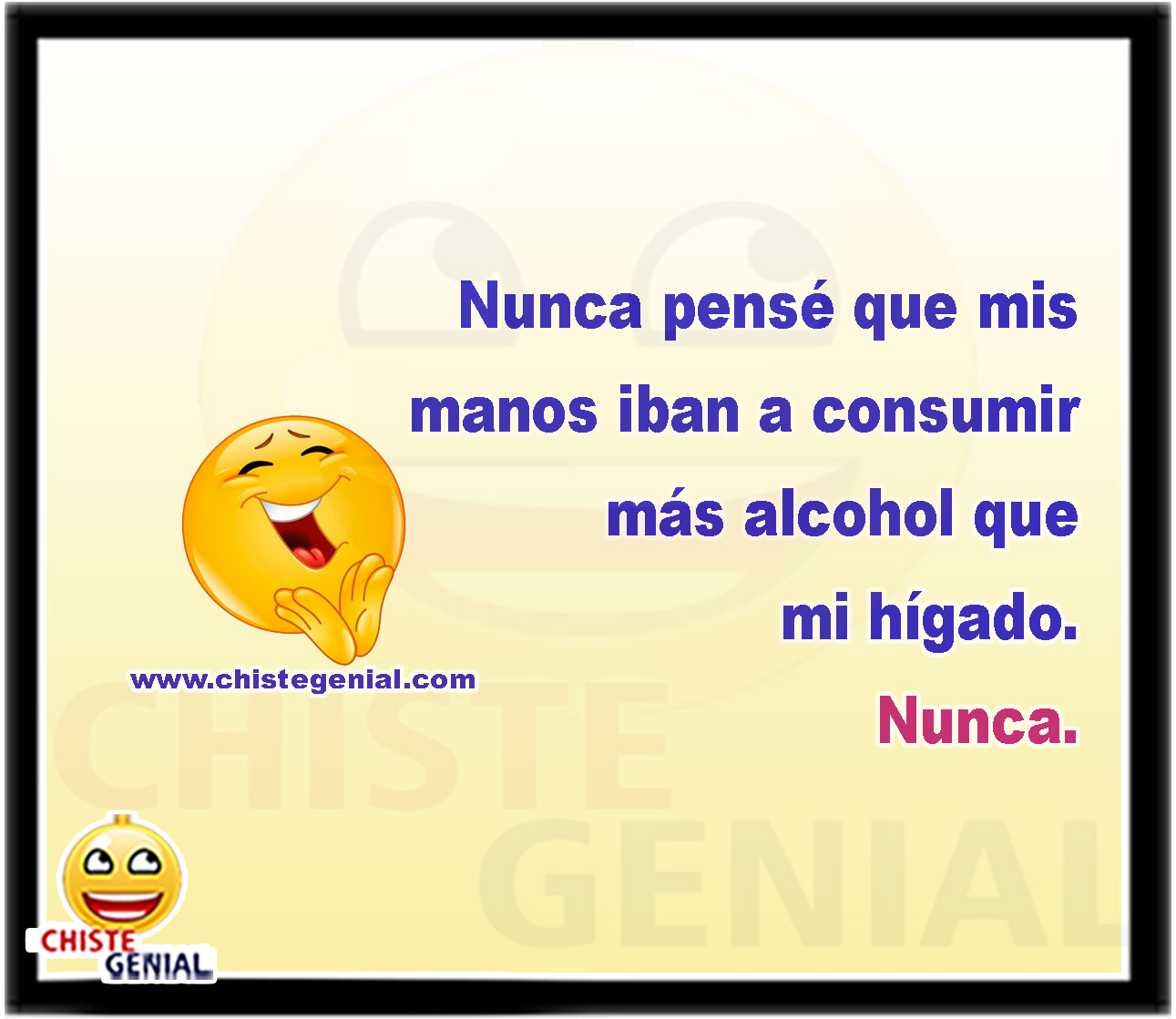 Nunca pensé que mis manos iban a consumir más alcohol que mi hígado. Nunca.