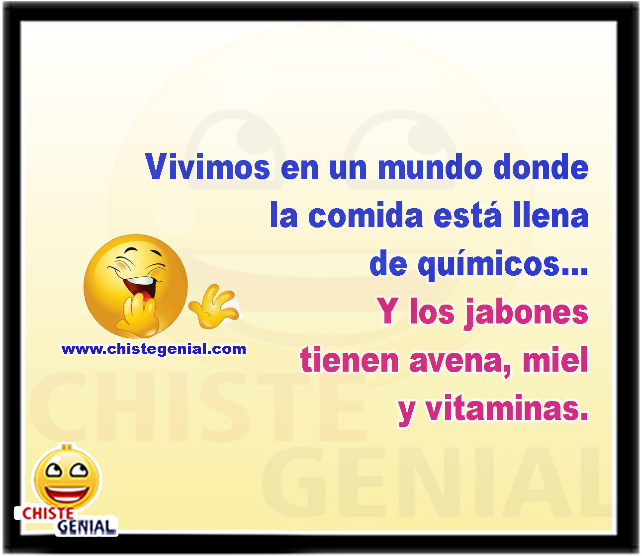 Vivimos en un mundo donde la comida está llena de químicos... Y los jabones tienen avena, miel y vitaminas.
